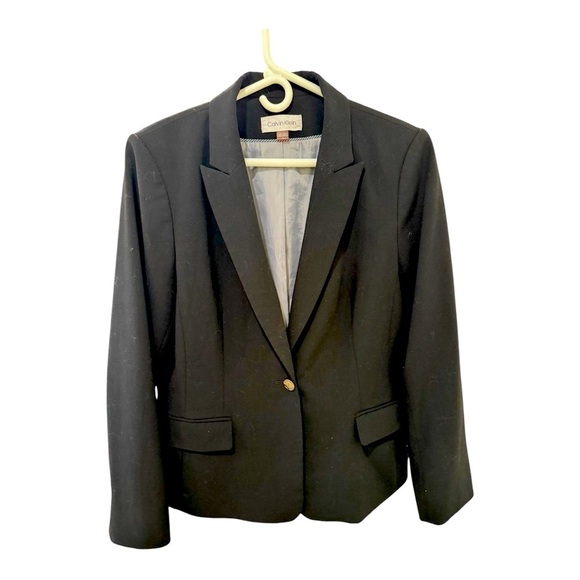 Calvin Klein Women's Black Single-Button Blazer Jacket
Size 14 - Picture 1 of 7